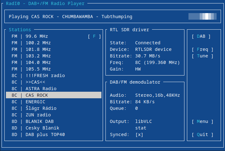 RadI0 Main Interface